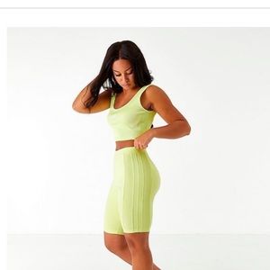 Adidas lime Yellow cycle set